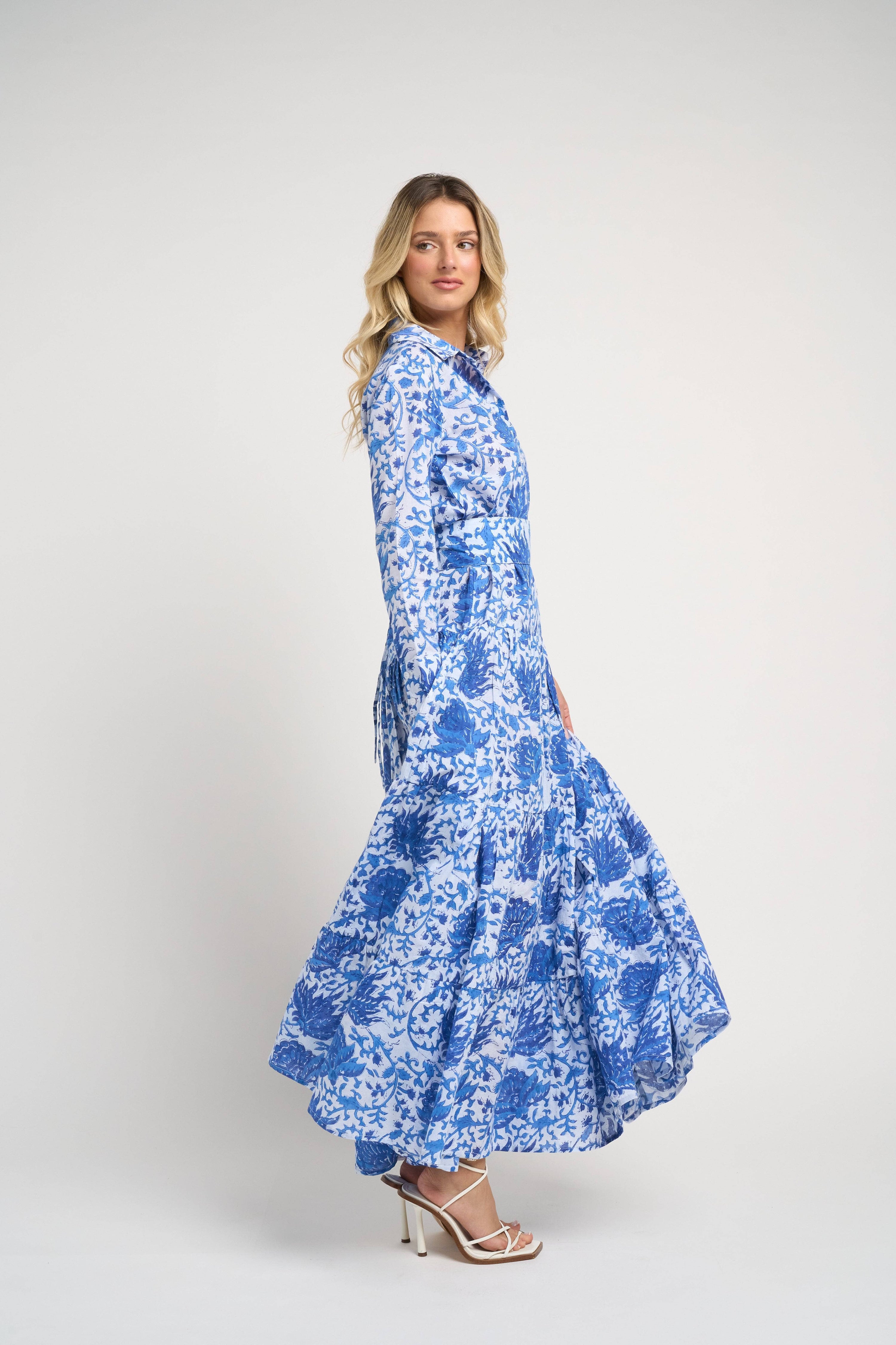 Meredith Floral Dress Blue