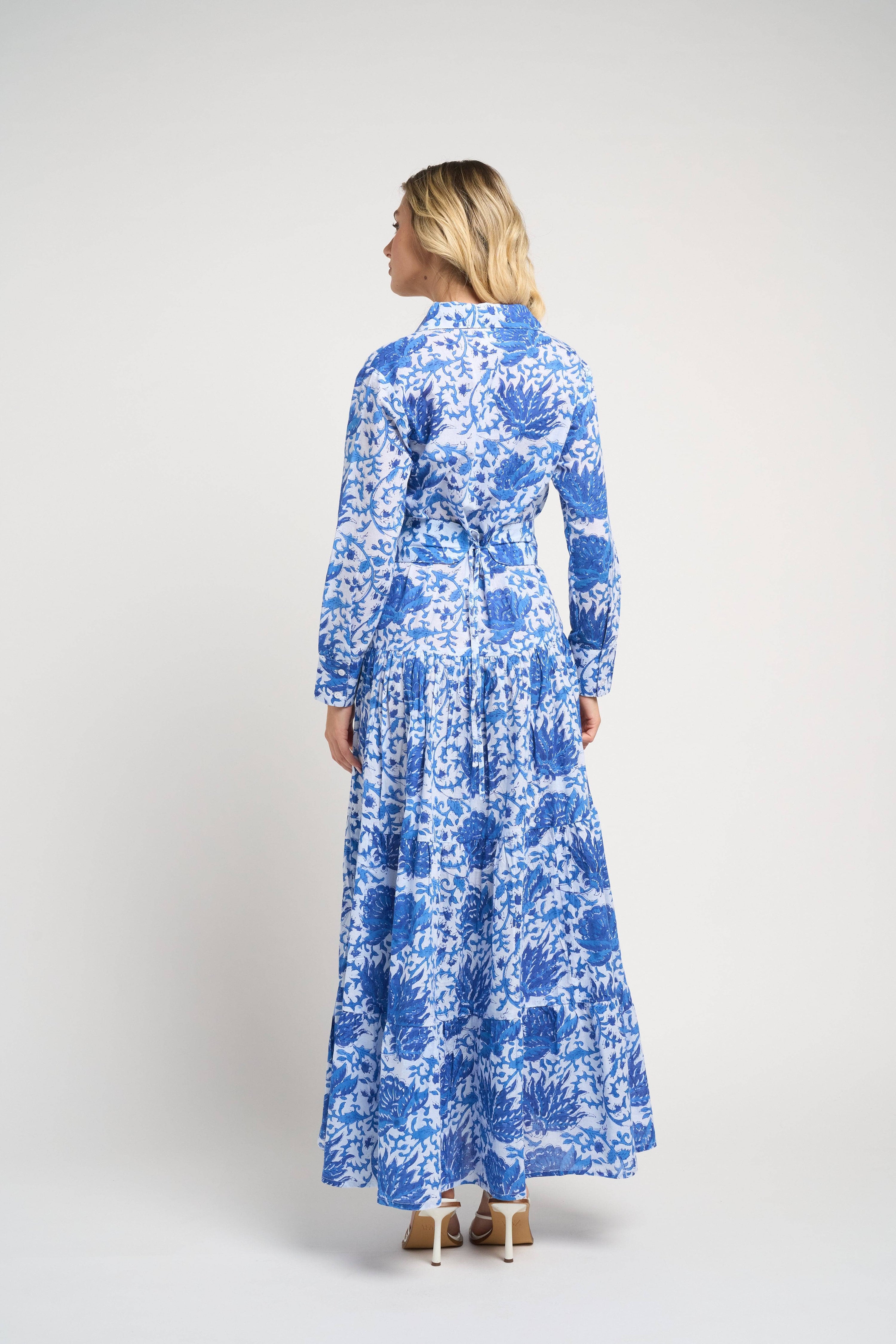 Meredith Floral Dress Blue