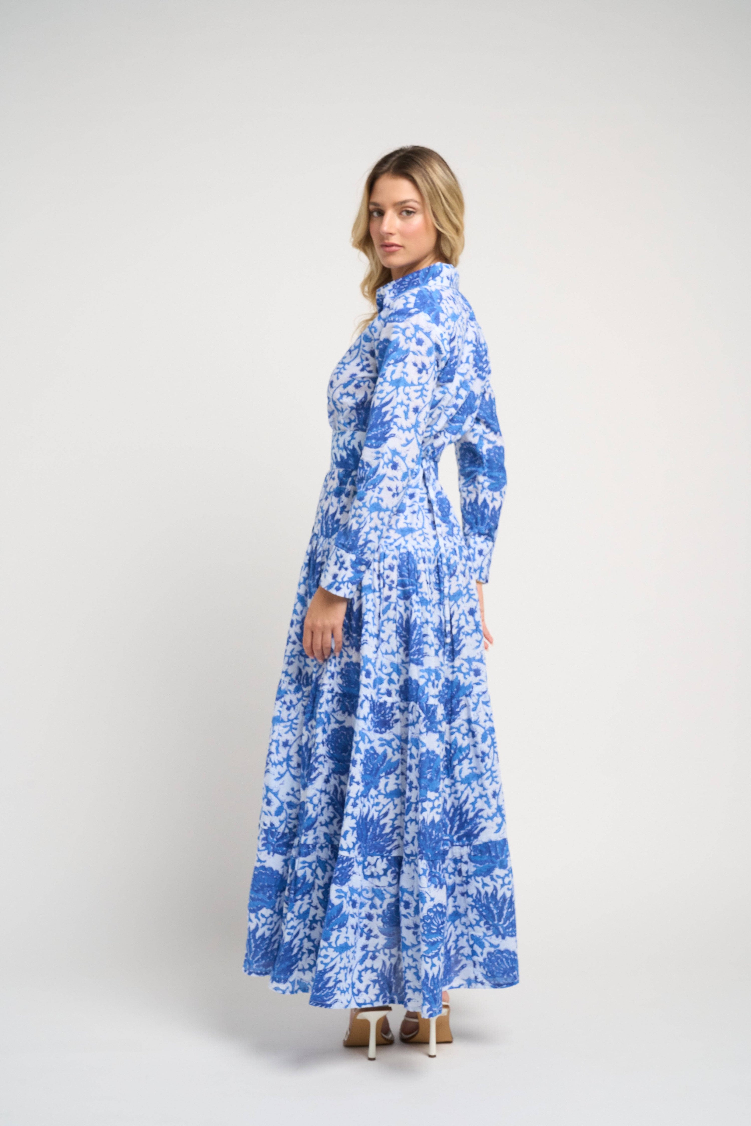 Meredith Floral Dress Blue