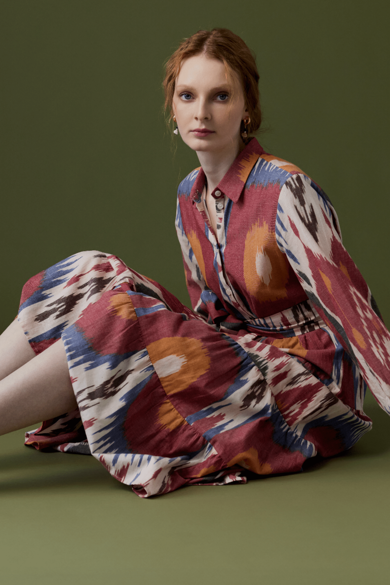 Ariel Ikat Dress Multi
