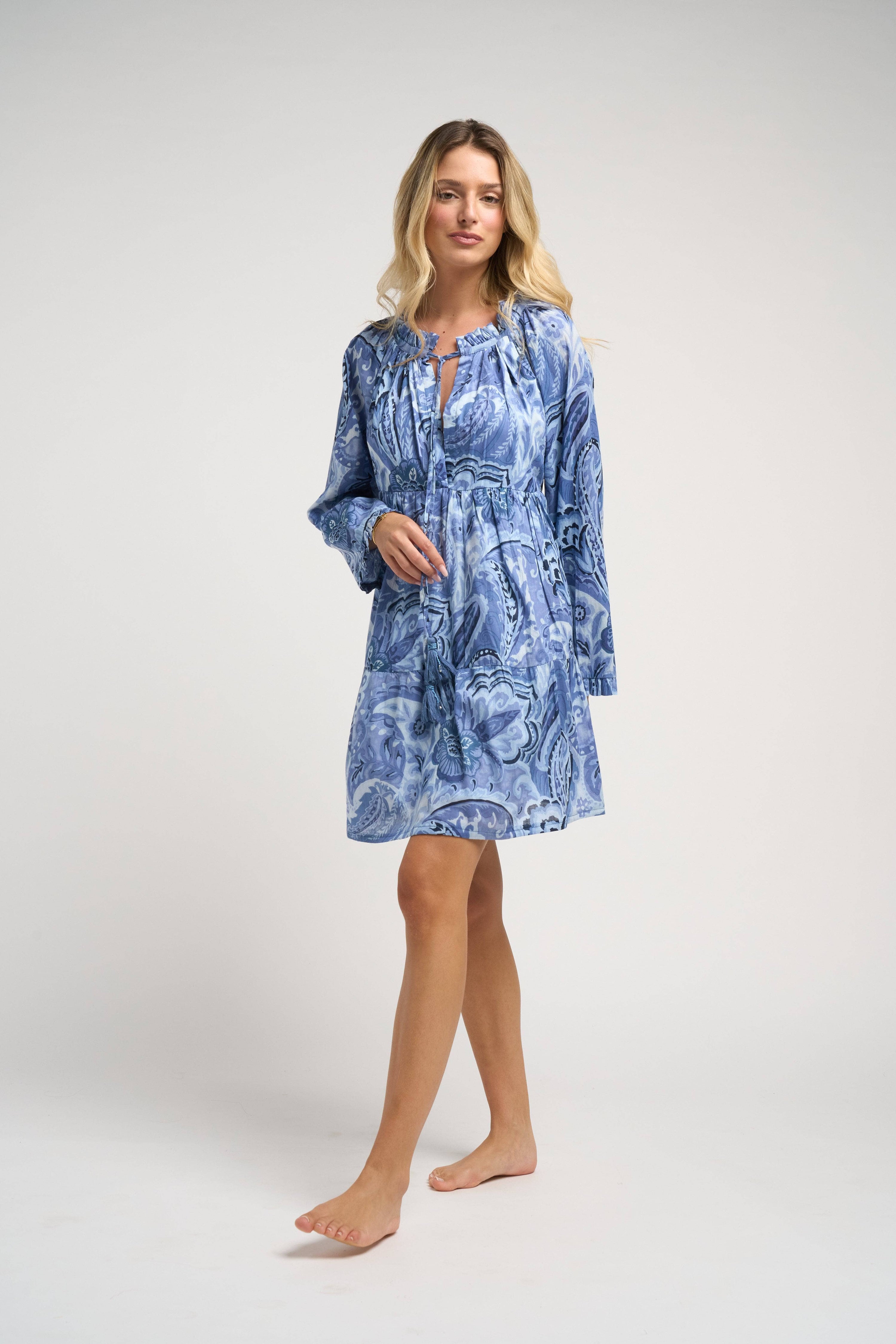 Ceru Short Dress Blue