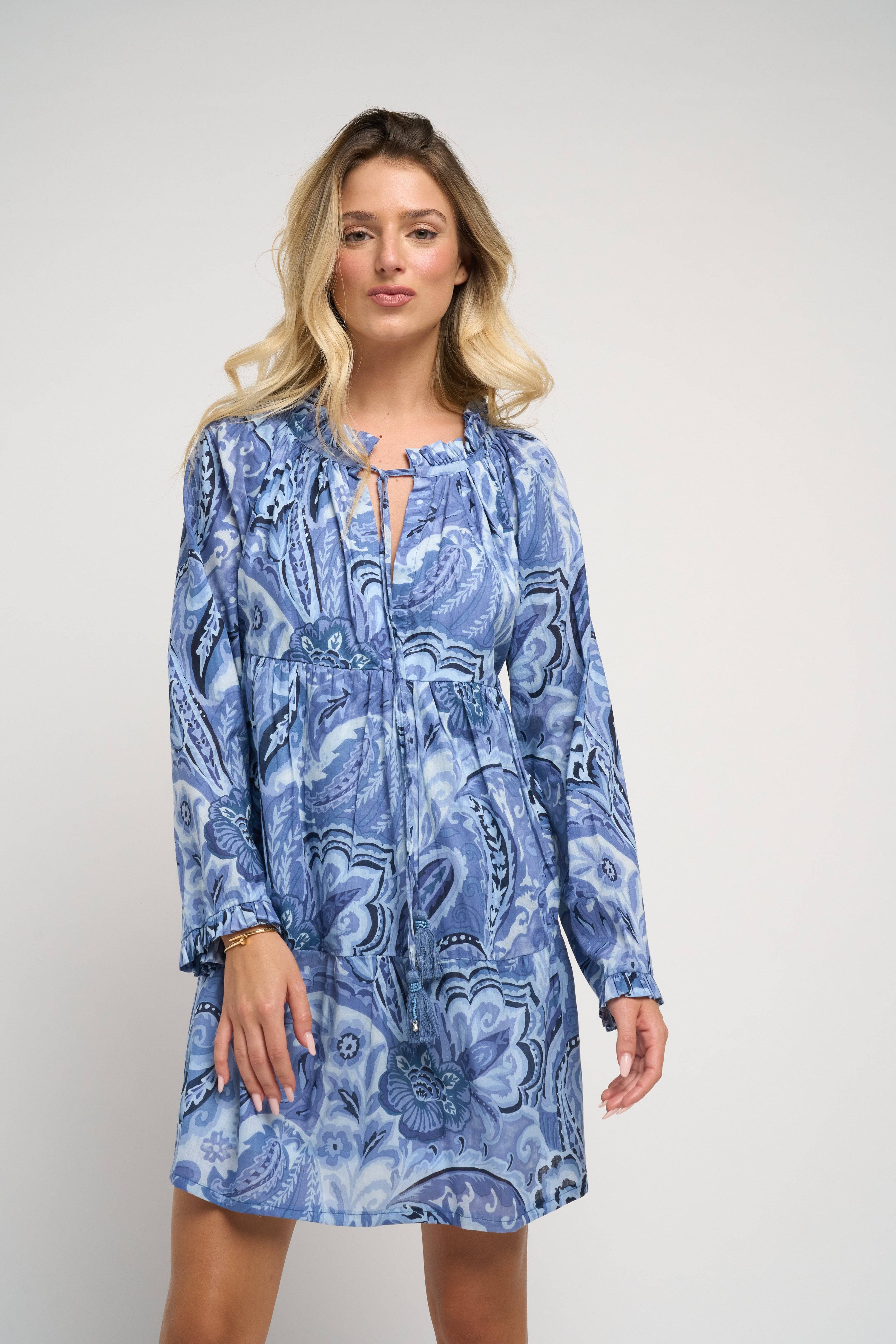 Ceru Short Dress Blue