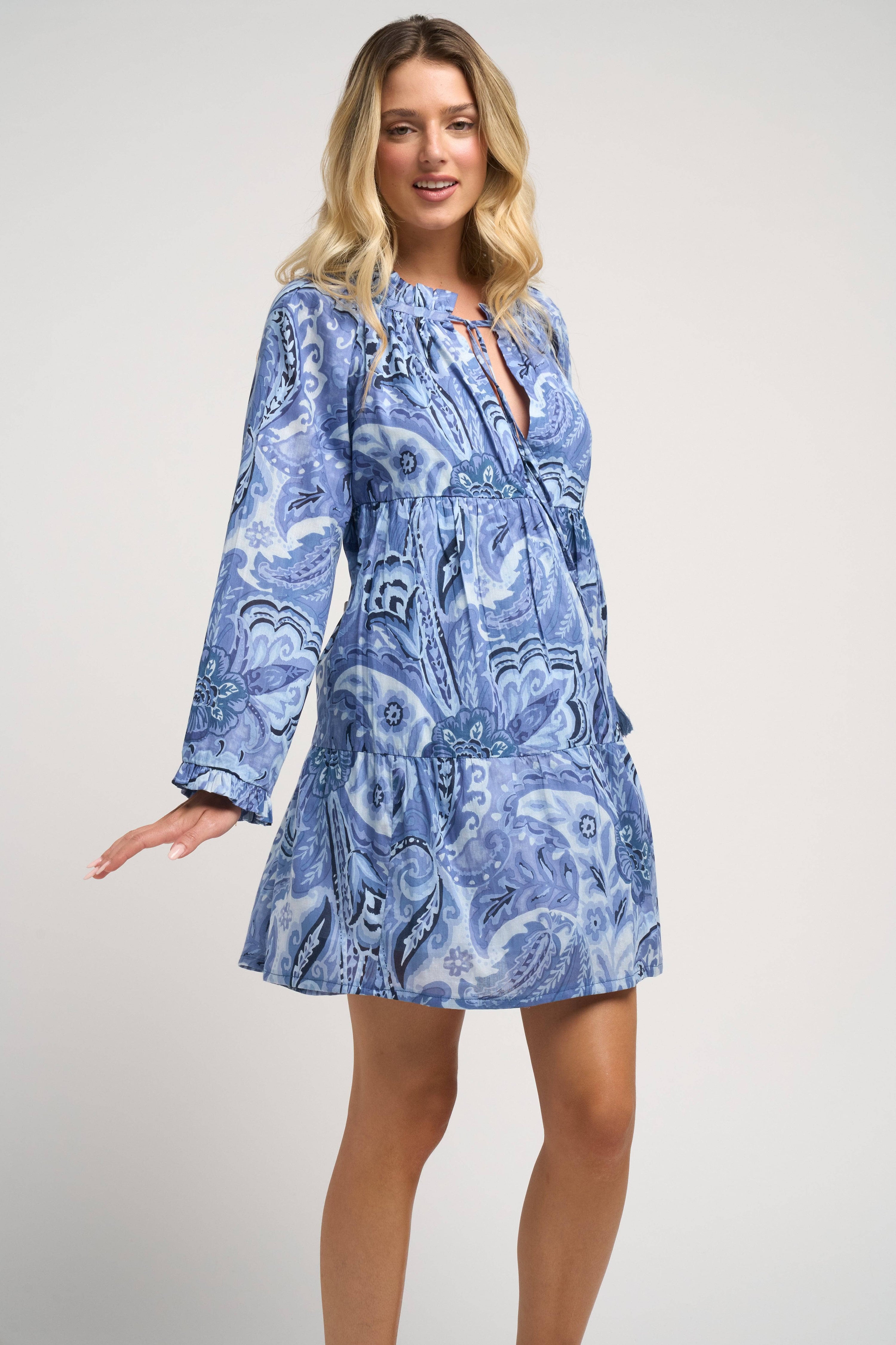 Ceru Short Dress Blue