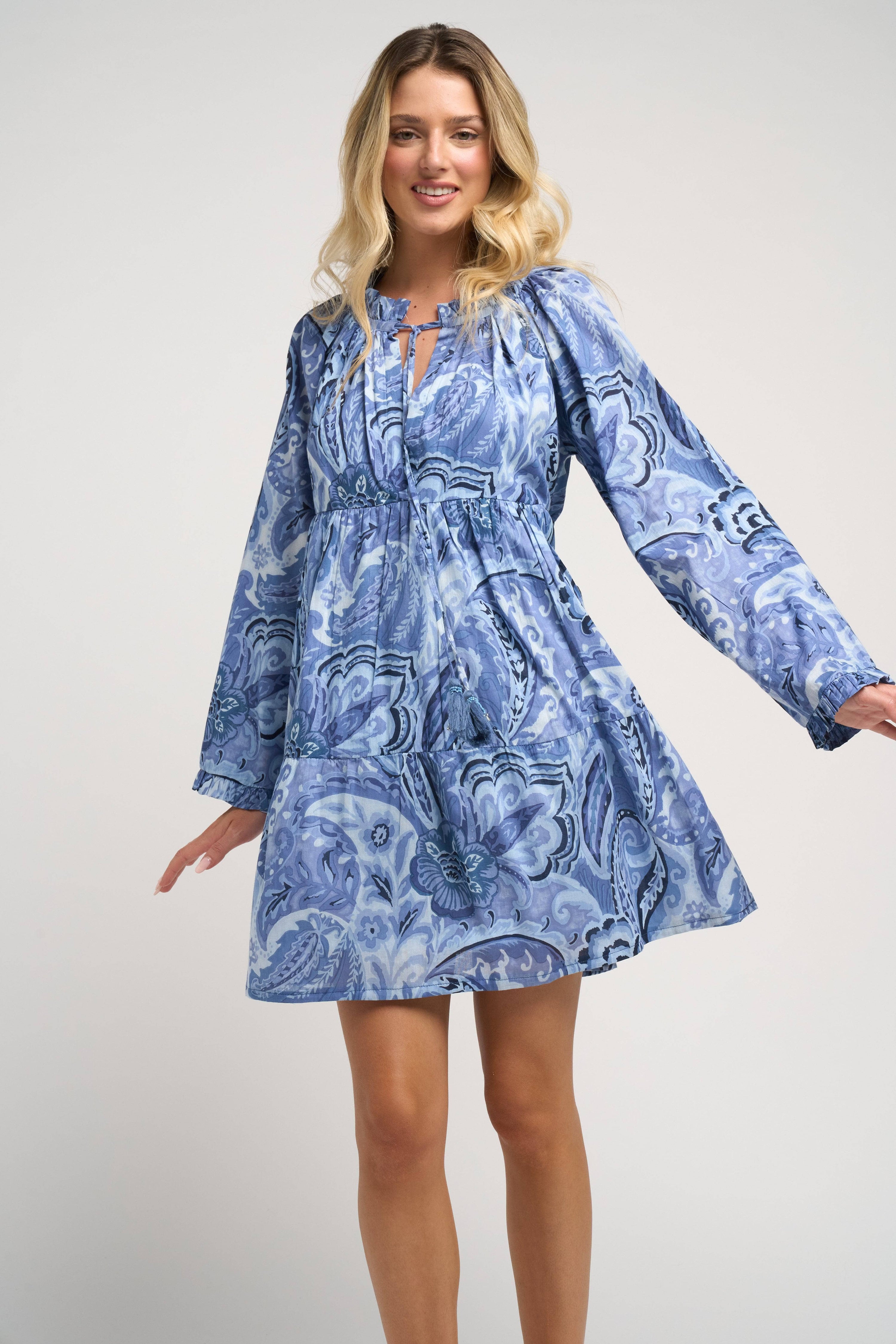 Ceru Short Dress Blue