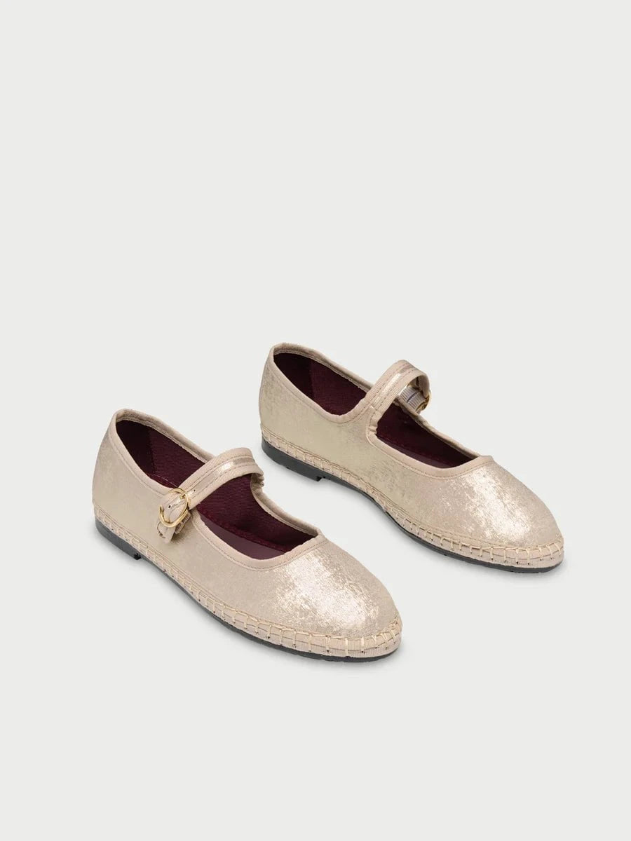 Flabelus Flor Mary Jane Raso Gold