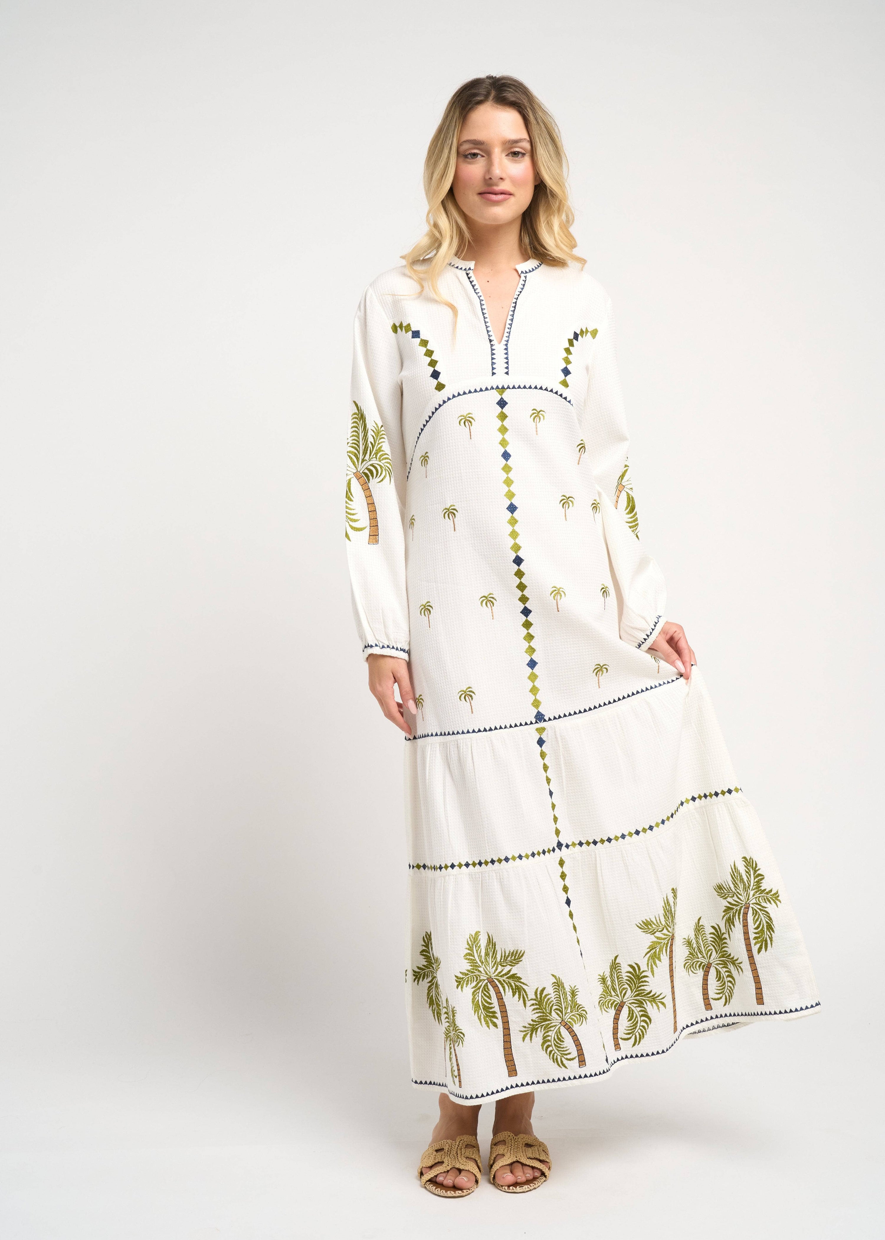 Ria Palm Dress