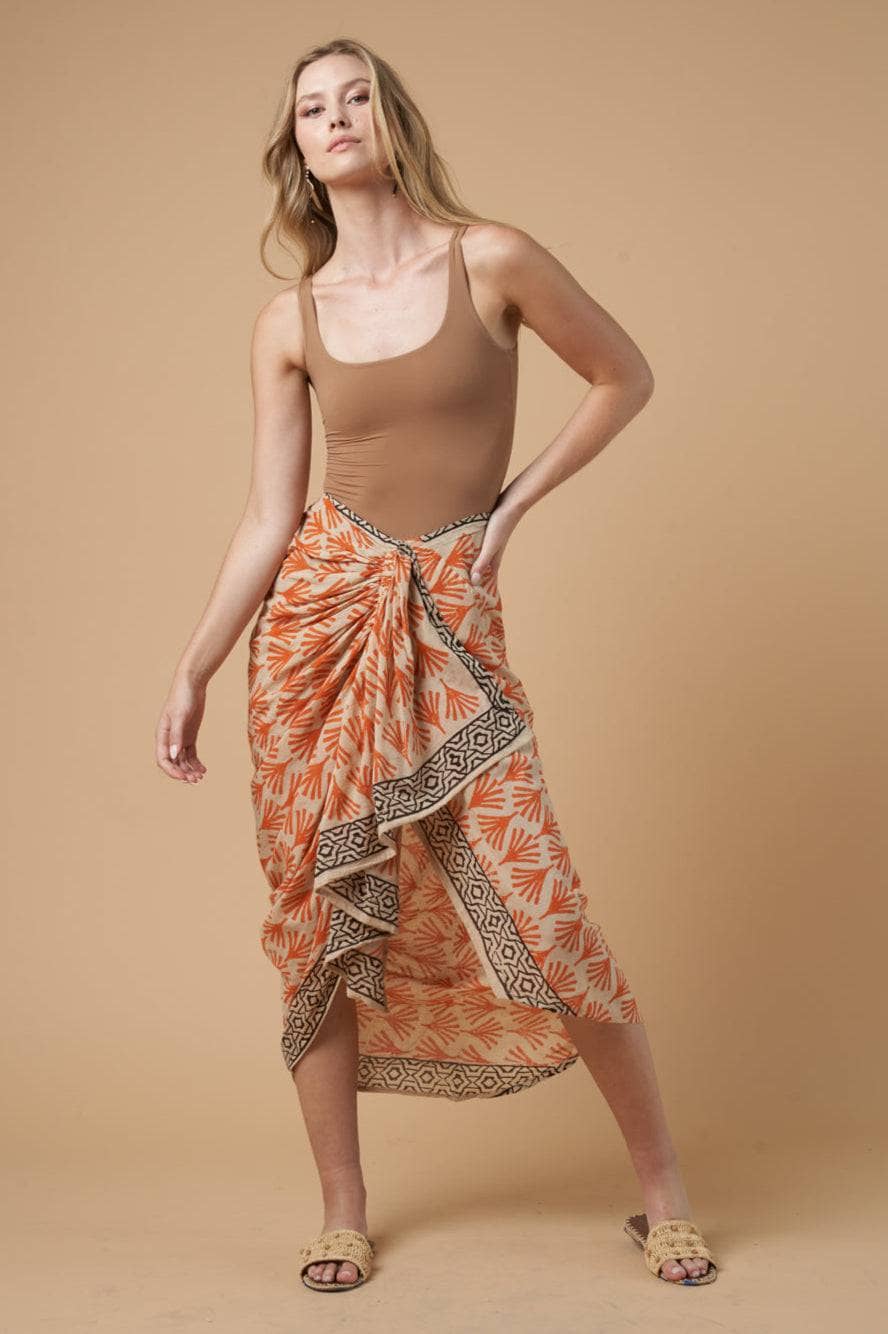 Ines Pareo Orange Skirt