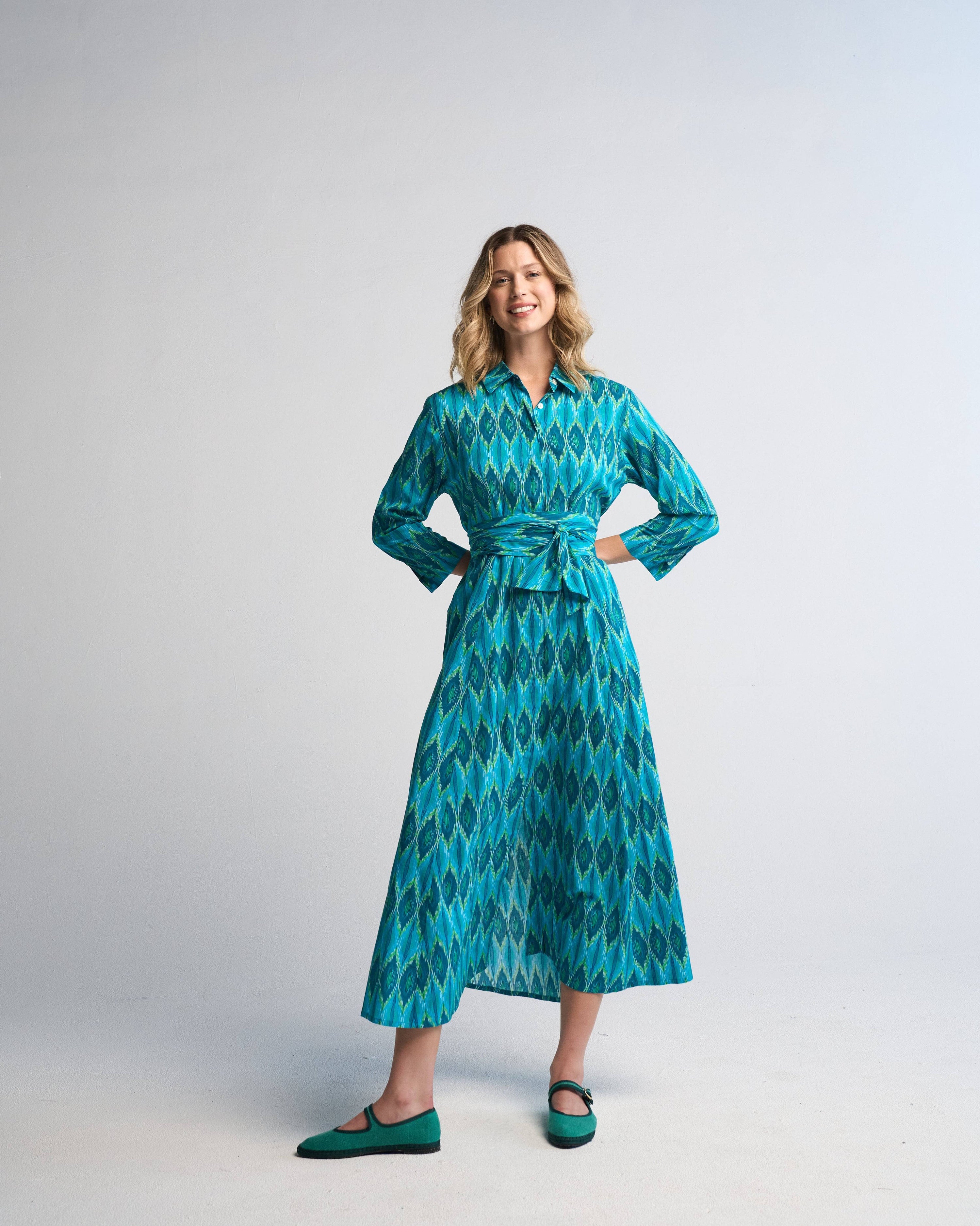 Luciana Ikat Multi Aqua