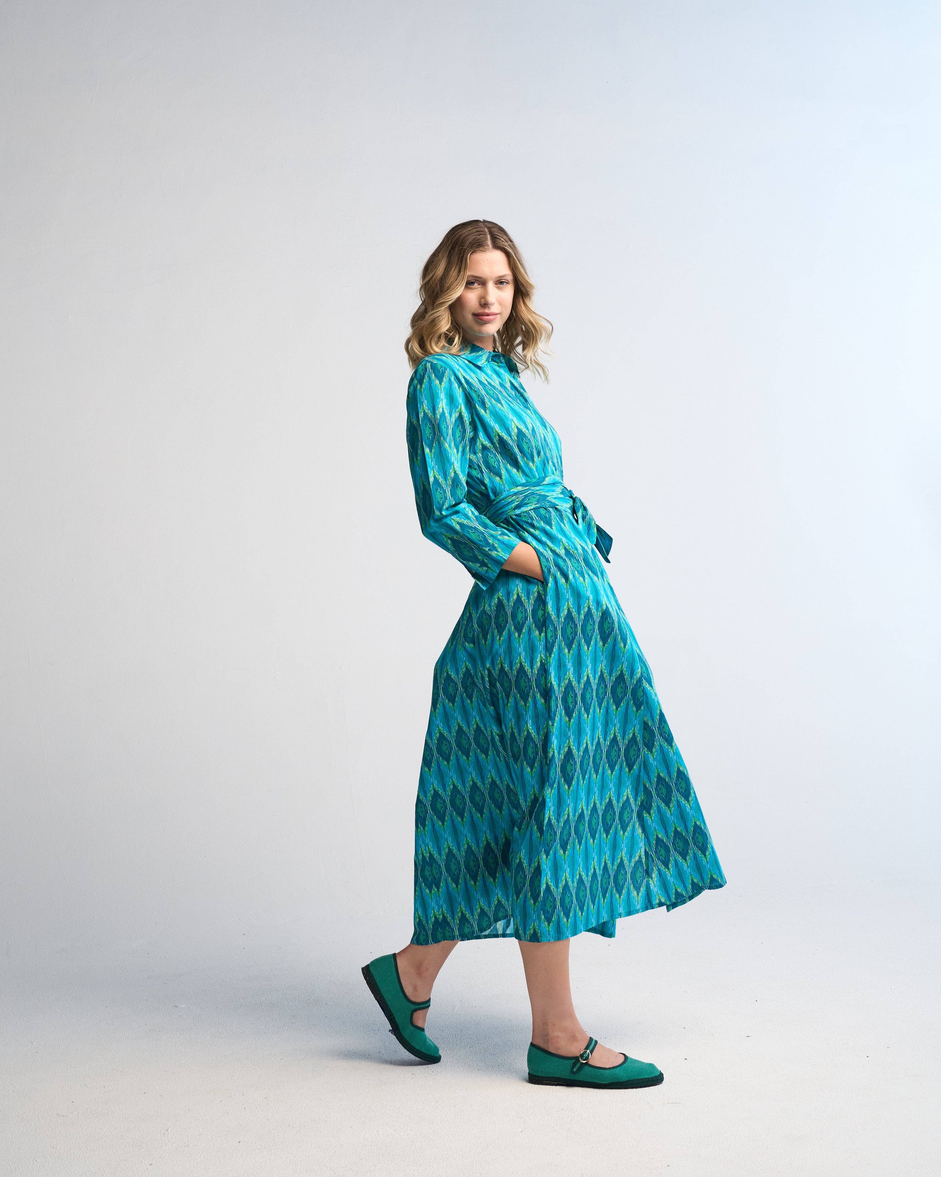 Luciana Ikat Multi Aqua