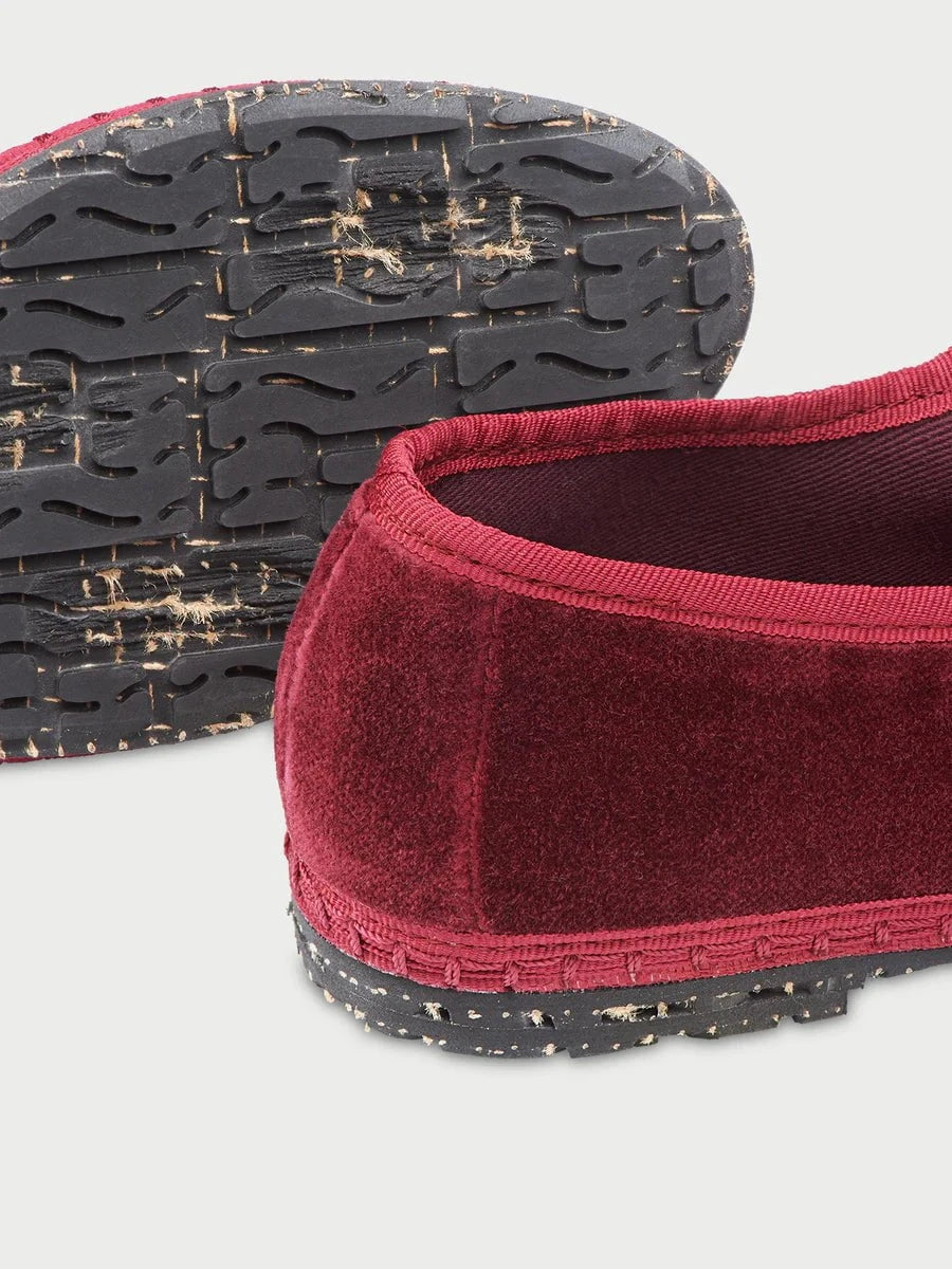 Flabelus Lucrecia Mary Jane Velvet Red