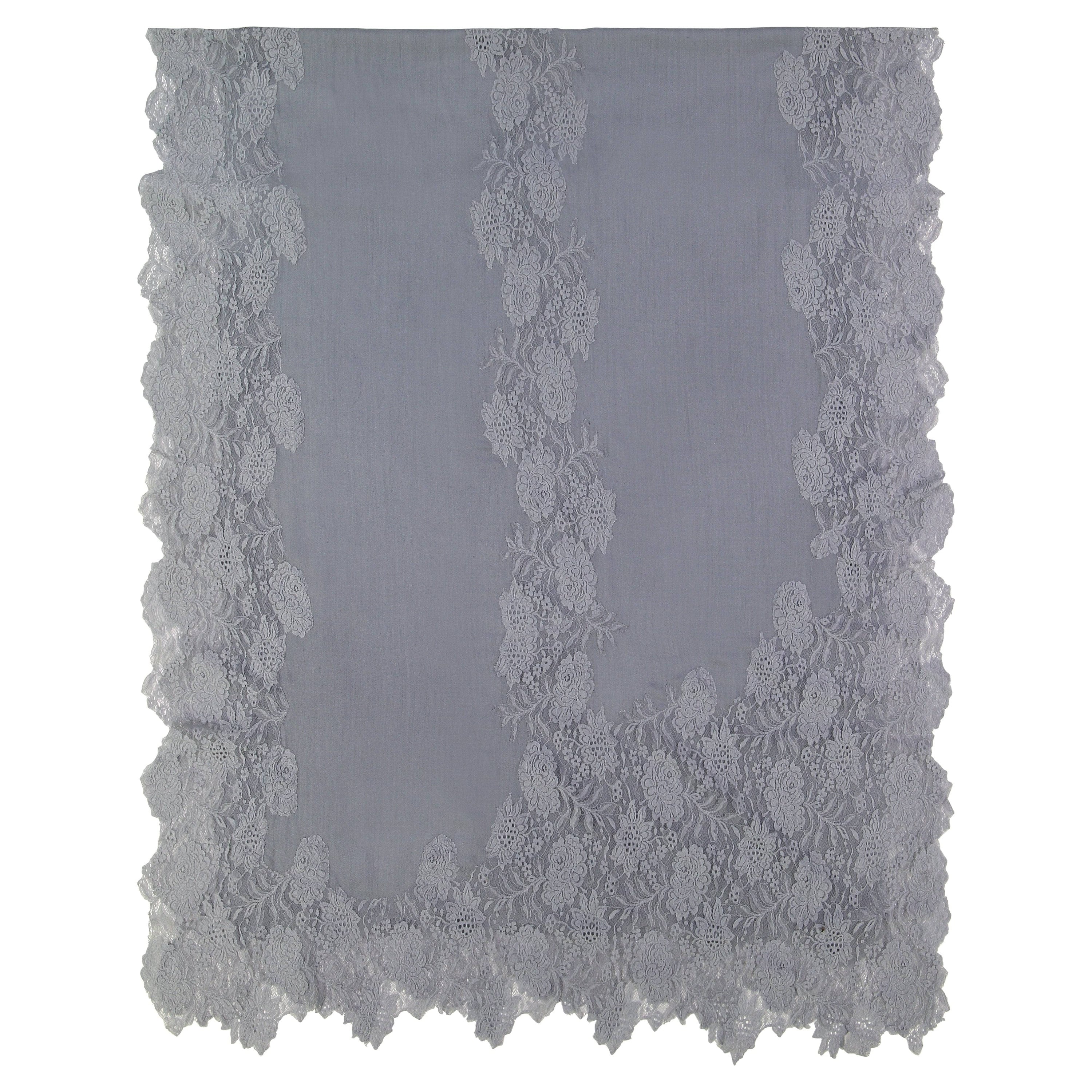 Malaga Lace Pashmina - Light Grey