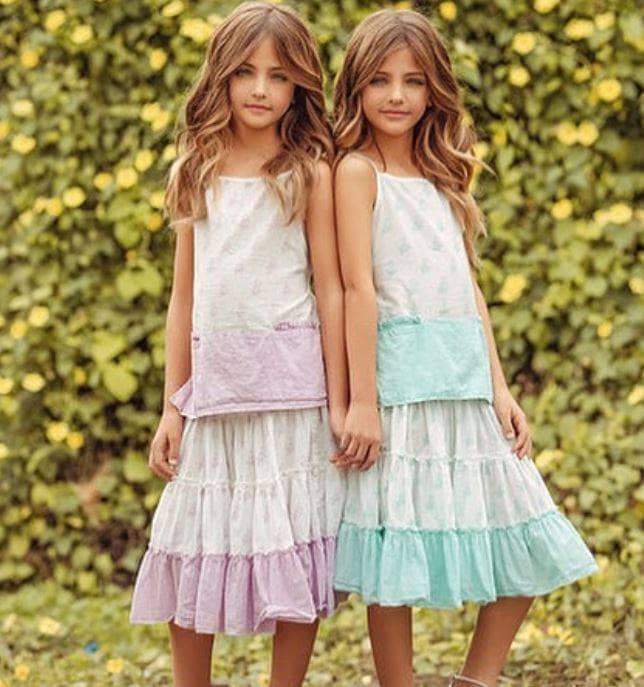 MIA PARROT TOP + AMAZON SKIRT | TURQUOISE