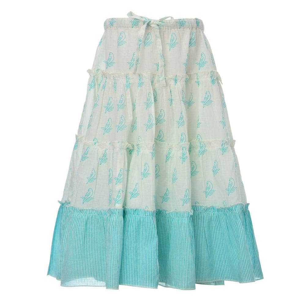MIA PARROT TOP + AMAZON SKIRT | TURQUOISE