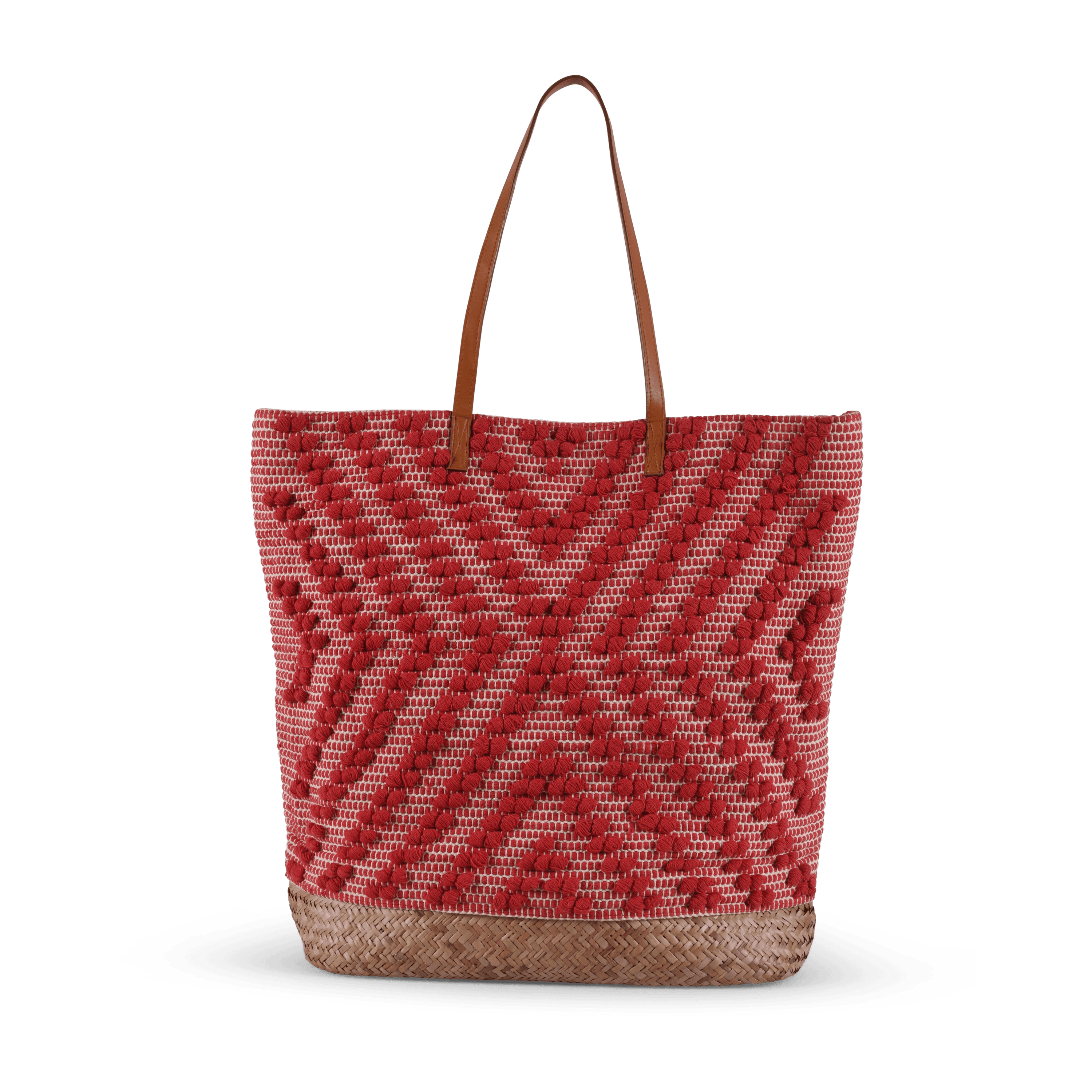 Deka Straw Tote - Red