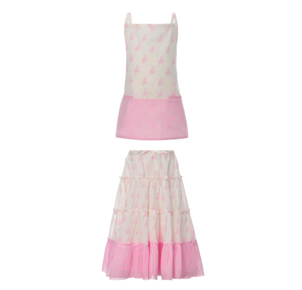 MIA PARROT TOP + AMAZON SKIRT | PINK