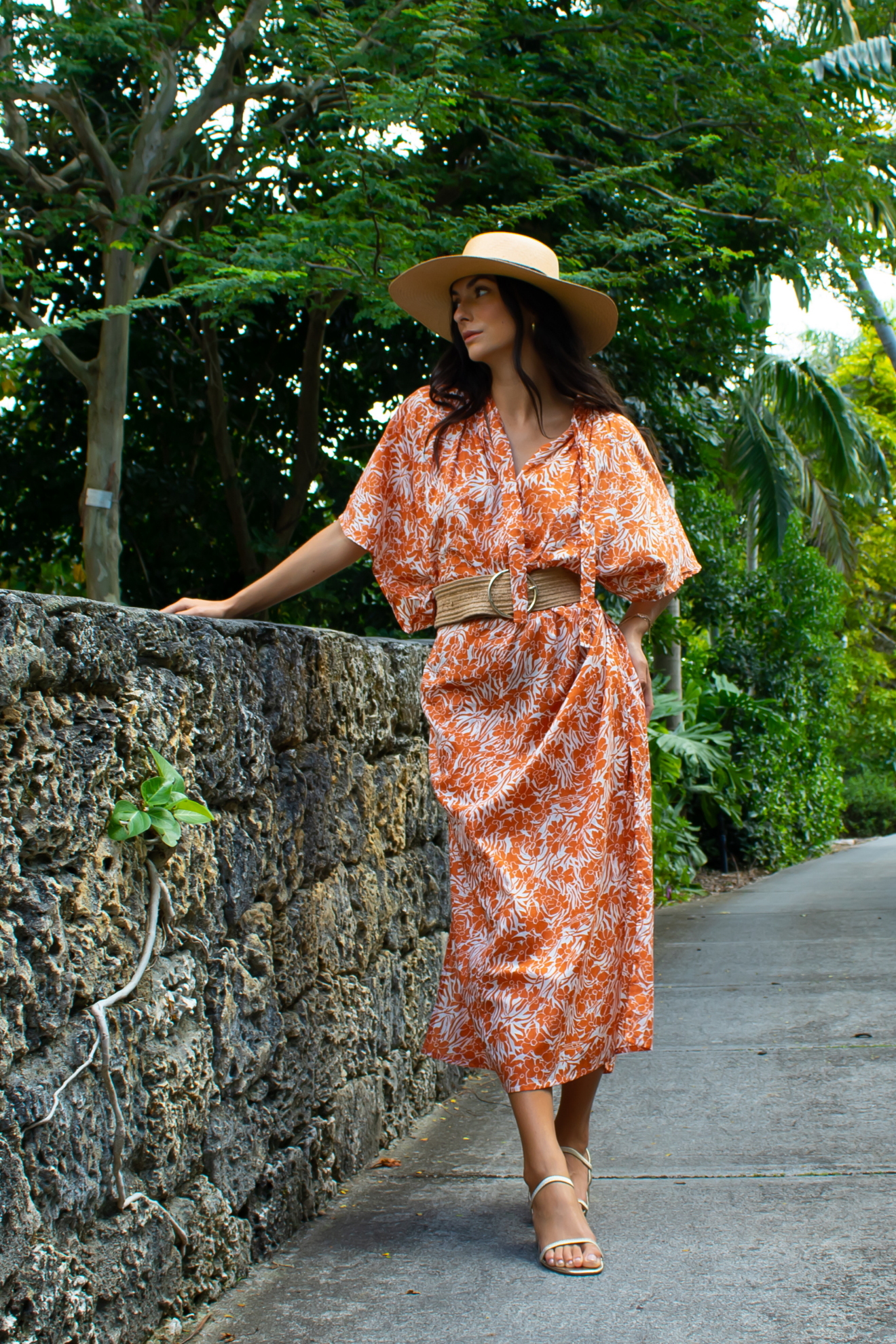 Venus Tropical Dress Orange