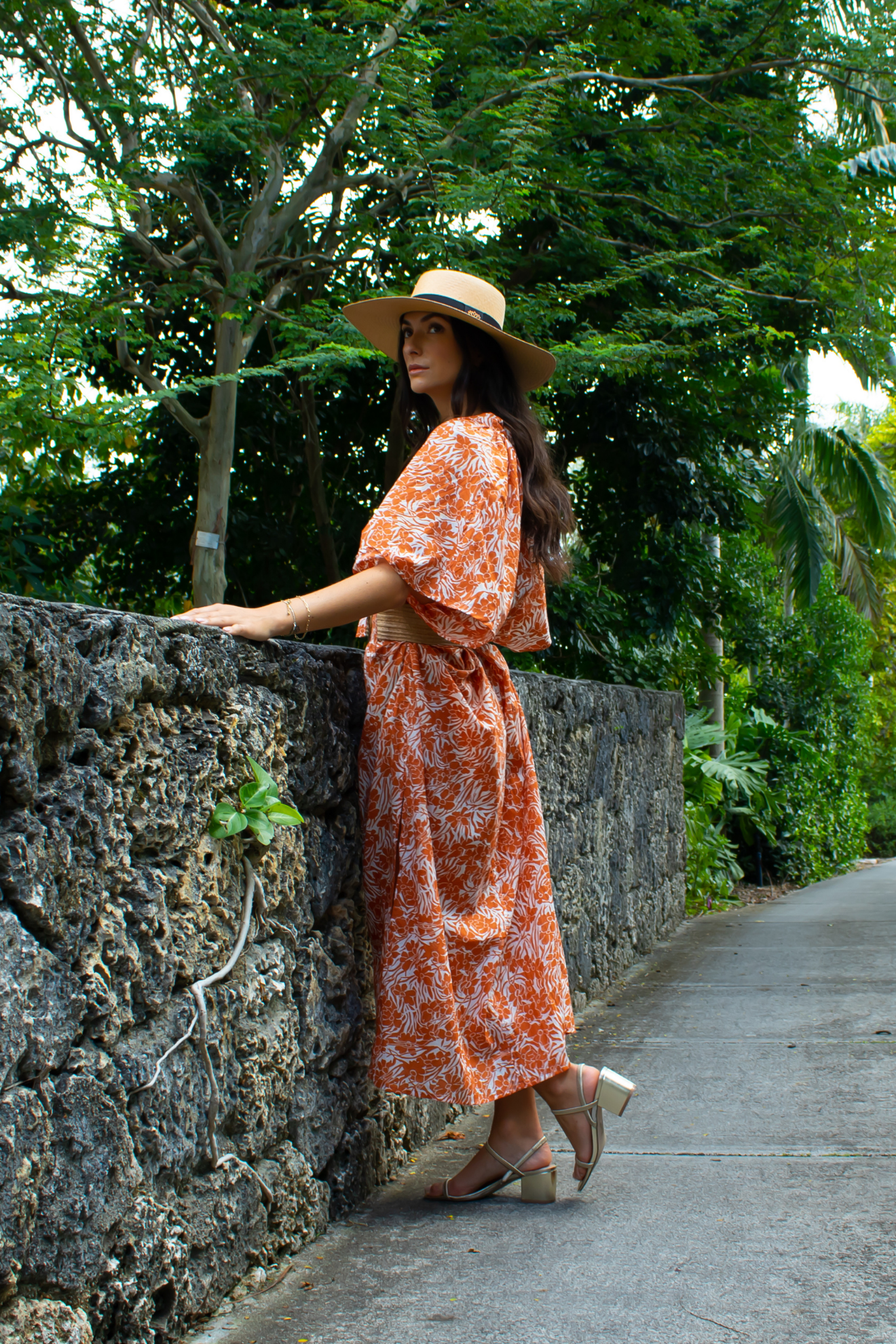 Venus Tropical Dress Orange