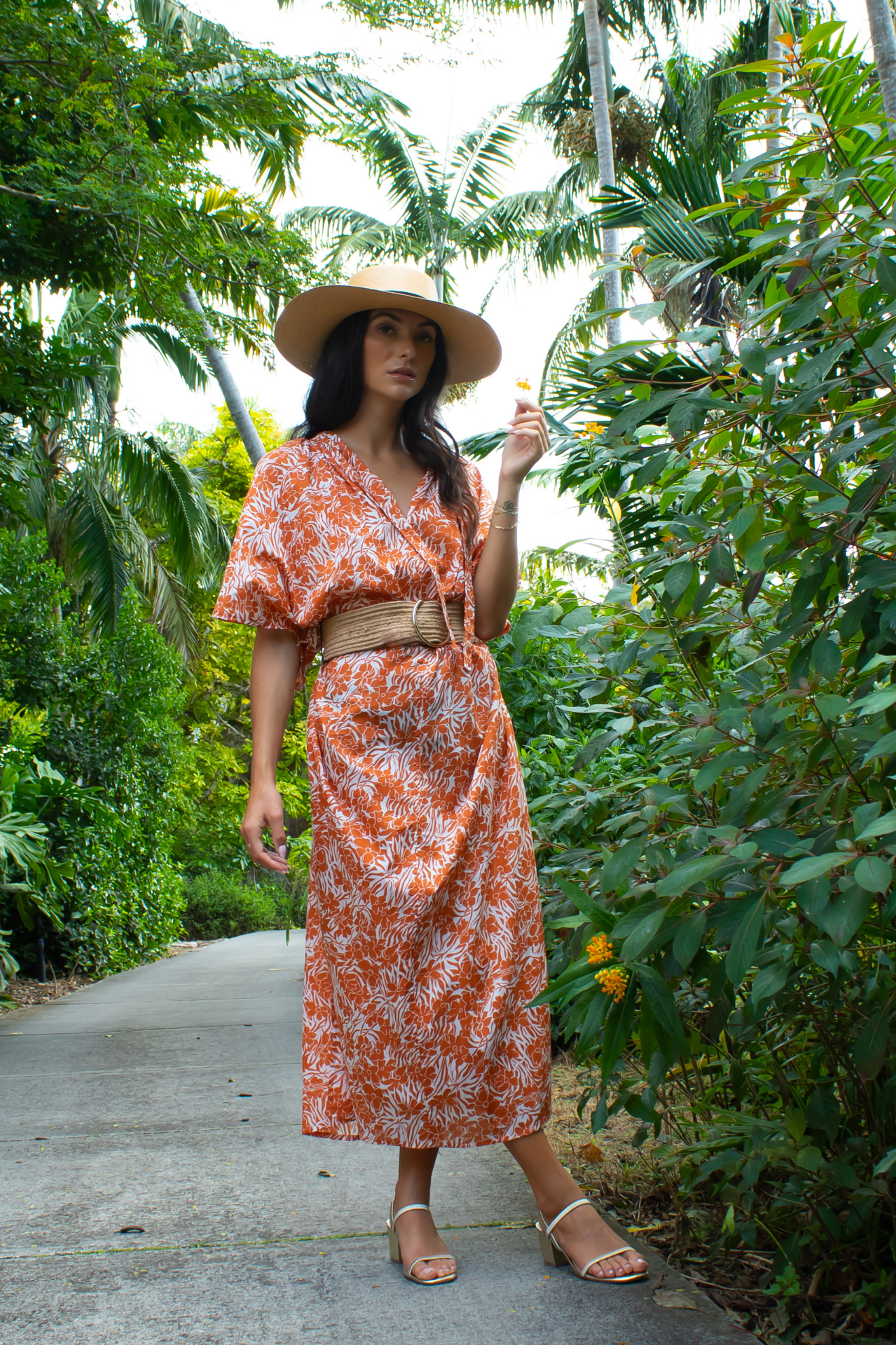 Venus Tropical Dress Orange