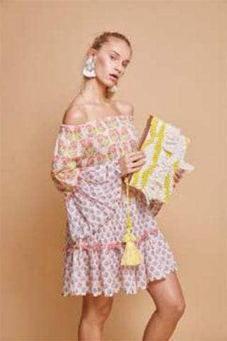Majorca Clutch - Lime Yellow